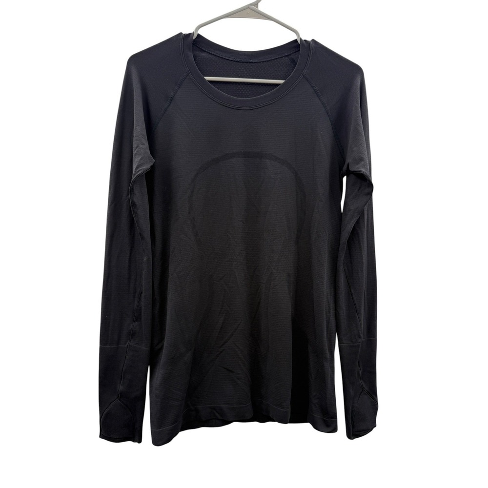 Lululemon Swiftly Tech Long Sleeve 2.0 Womens 8 Black Running Yoga Top Shirt